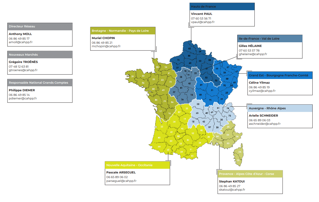 Carte des commerciaux