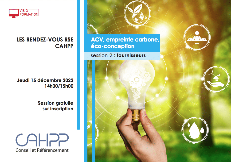 2150 – Rendez-vous RSE : ACV, empreinte carbone, éco-conception (fournisseurs) – Webinaire