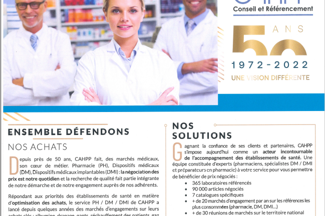 Plaquettes marchés médicaux