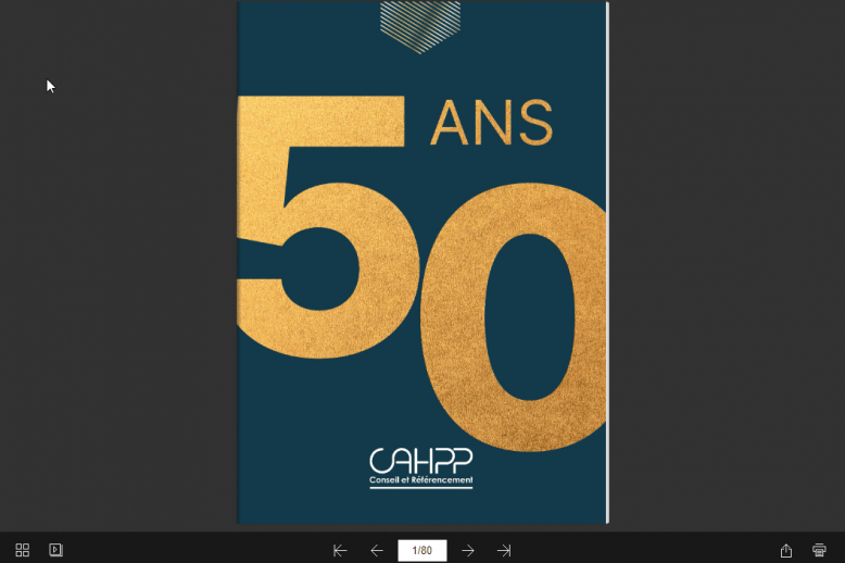 Couverture du livre des 50 ans de CAHPP