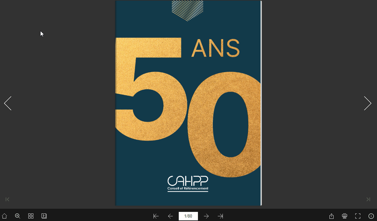 Couverture du livre des 50 ans de CAHPP