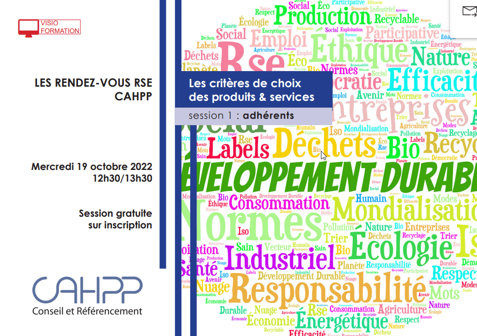 2139 - Les Rendez-Vous RSE : Les critères de choix des produits & services - Adhérents- Webinaire