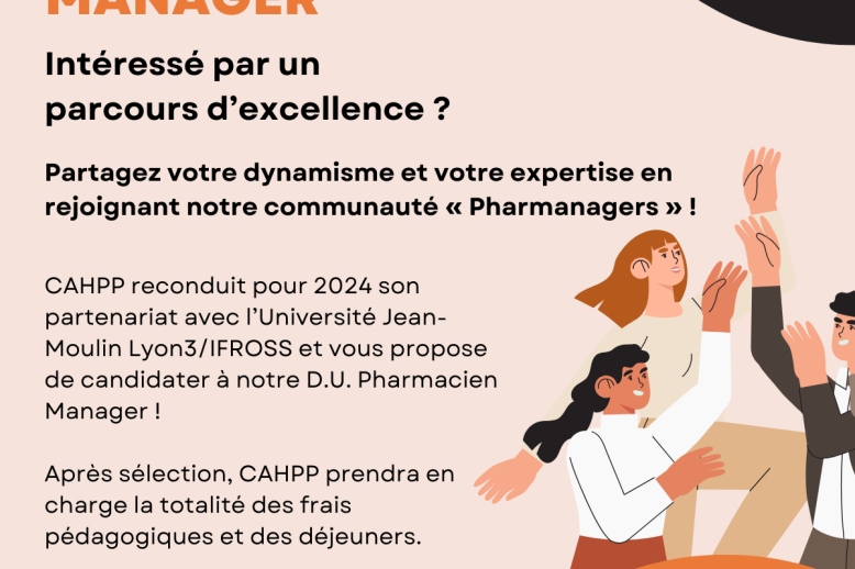 Diplôme Universitaire Pharmacien Manager 2024