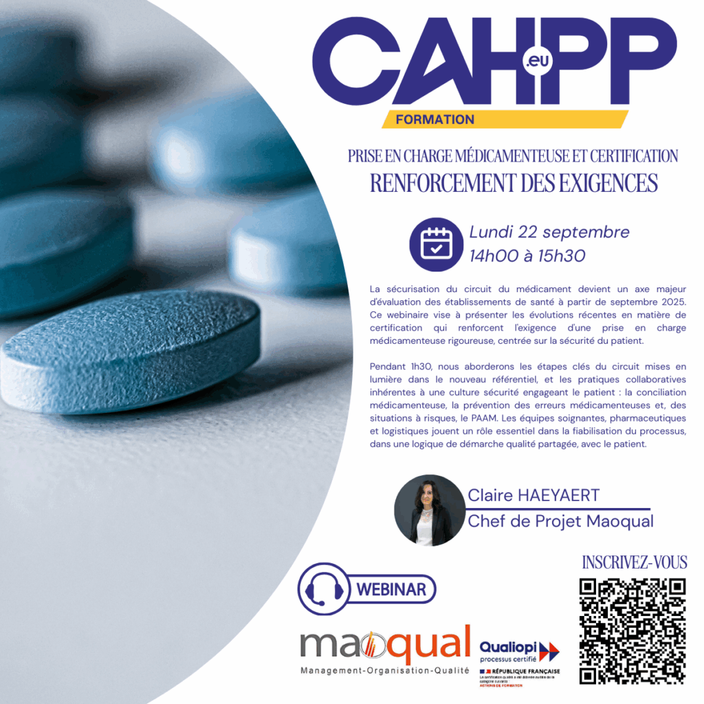 Webinaire Laoqual : certicication et circuit du médicaments