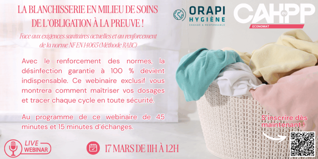La blanchisserie en milieu de soins : de l’obligation à la preuve webinaire 17 mars