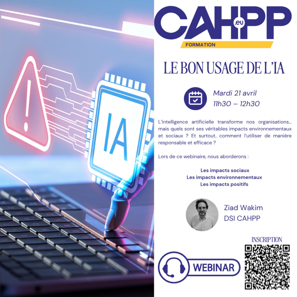Webinaire : Le Bon usage de l’IA 21 avril,